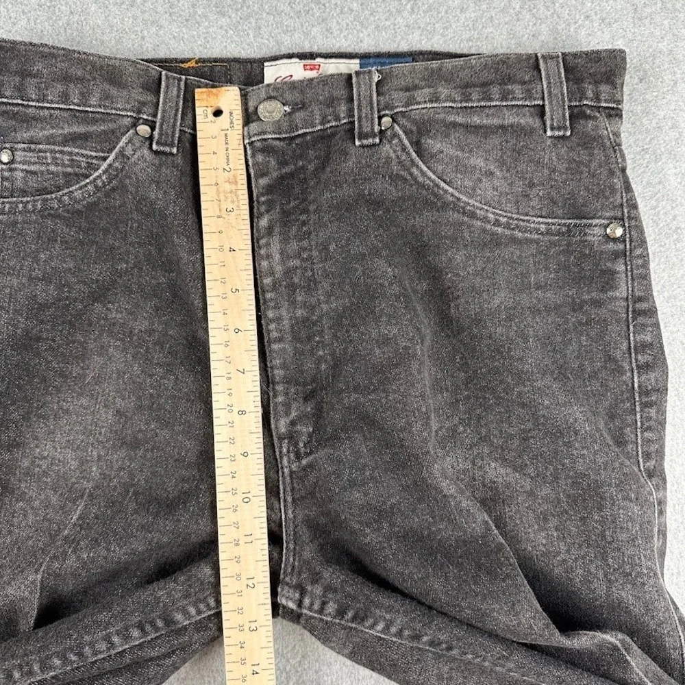 Vintage Levi's Signature 540 Relaxed Fit Men Black Denim Jeans‎ 34x31 Pleat 80's